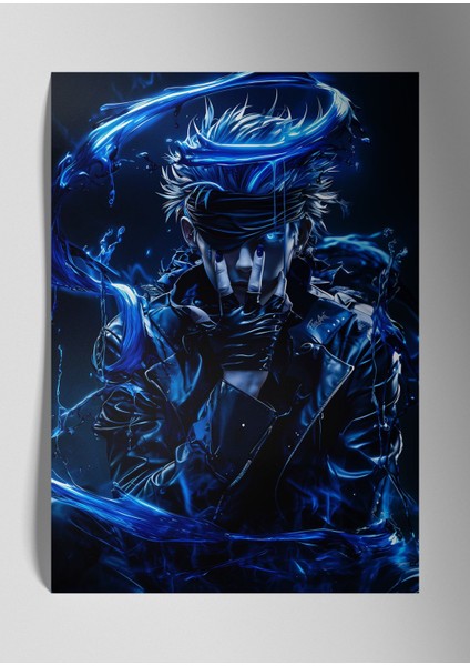 Metal Baskı Parlak Duvar Tablosu - Satoru Gojo Jujutsu Kaisen