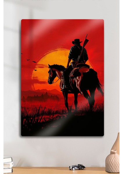 Metal Baskı Parlak Duvar Tablosu - Rdr2 - Red Dead Redemption 2