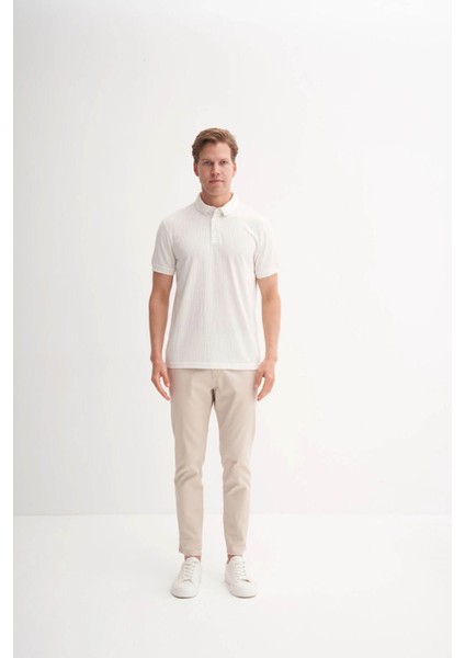 Polo Yaka Ekru Erkek T-Shirt 4077 modelleri