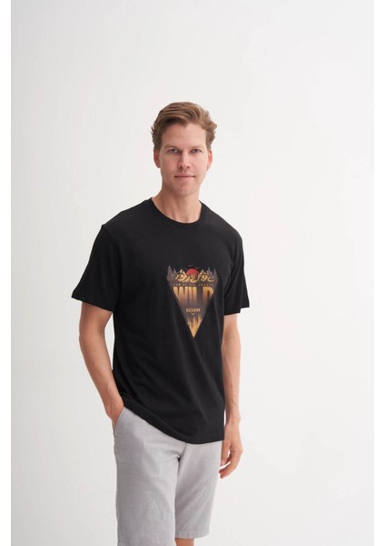 Bisiklet Yaka Siyah Erkek T-Shirt 4171 fiyatları