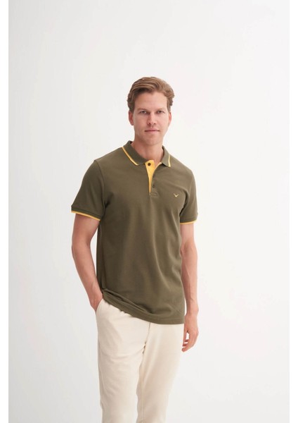 Polo Yaka Haki Erkek T-Shirt 4614 fiyatları