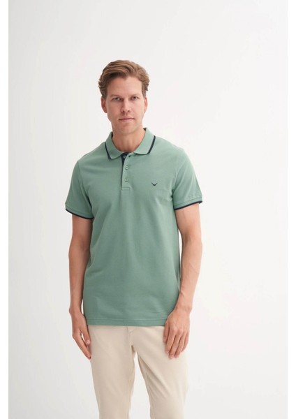 Polo Yaka Turkuaz Erkek T-Shirt 4614 modelleri