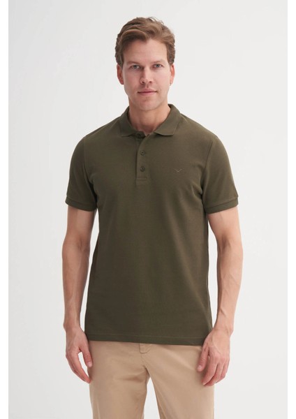 Pamuk Haki Erkek Polo Yaka T-Shirt 4613 fiyatları