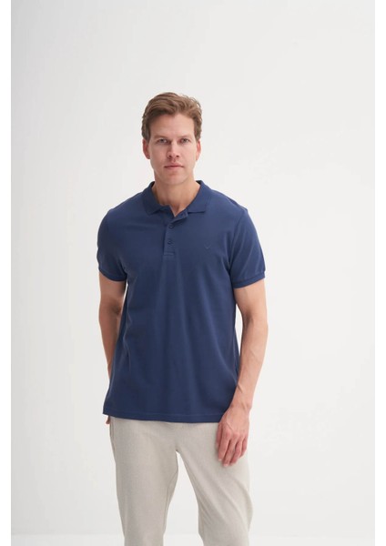 Pamuk Antrasit Erkek Polo Yaka T-Shirt 4613