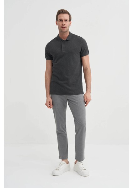 Pamuk Antrasit Erkek Polo Yaka T-Shirt 4613 indirimleri