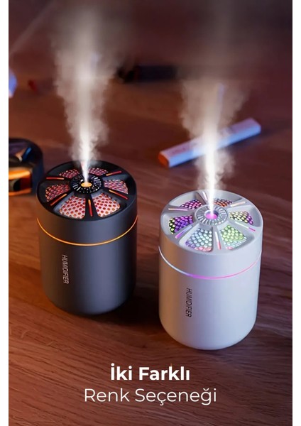 LED Işıklı Mini Hava Nemlendirici Cihaz Buhar Makinesi Ev Araba Ofis Hava Difizörü