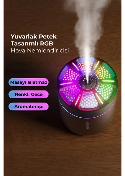 LED Işıklı Mini Hava Nemlendirici Cihaz Buhar Makinesi Ev Araba Ofis Hava Difizörü