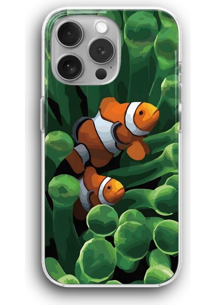 Apple iPhone 11 Pro Uyumlu Şeffaf Kılıf Palyaço Balığı Tatlı Animasyon Karakteri