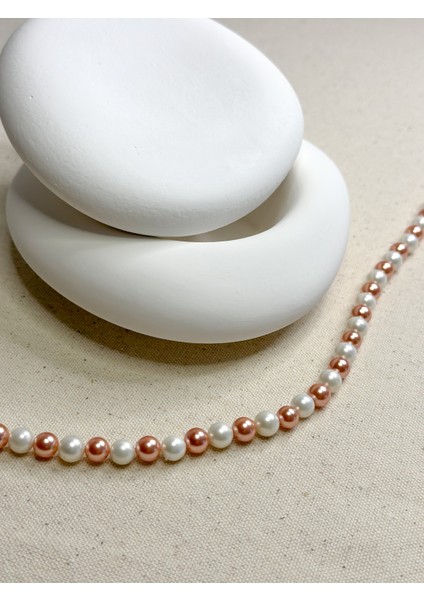 Rose Gold - White İnci Kolye modelleri