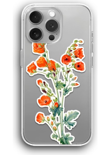 Apple iPhone 11 Pro Uyumlu Şeffaf Kılıf Çiçek Sanatsal Renkli