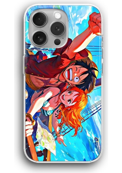 Apple iPhone 11 Pro Uyumlu Şeffaf Kılıf Monkey D. Luffy Ekip Anime
