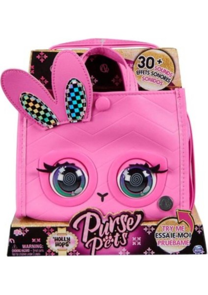 Luxury CLZ193 Nessiworld Purse Pets Holly Hops Bunny Göz Kırpan Interaktif Çanta 1 Adet