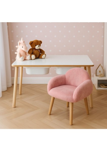 Ahşap Çocuk Masa Berjer Sandalye Takımı