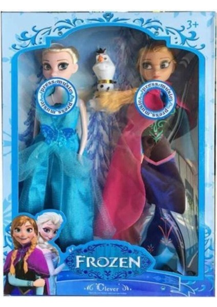 Luxury Karlar Ülkesi Frozen Şarkı Söyleyen Elsa ve Anna 2li Bebek 28CM 1 Adet