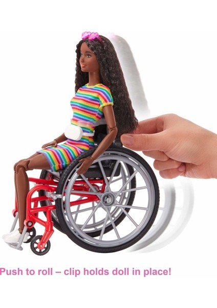 Luxury Civciv Oyuncakbarbie Tekerlekli Sandalyeli Bebek - Zenci 1 Adet