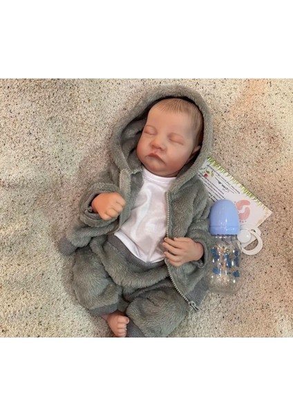 Luxury Reborn Gerçekçi Tüm Vücut Vinil Silikon Gercekci Bebek Et Oyuncak Sanatsal Bebek 45 cm El Yapımı 1 Adet modelleri
