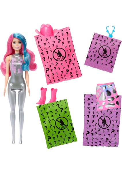 Color Reveal™ - Renk Değiştiren Sürpriz Barbie Disco Star Serisi | JCP01 1 Adet modelleri