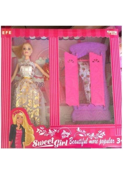 Luxury Gardolaplı Oyuncak Bebek 1 Adet