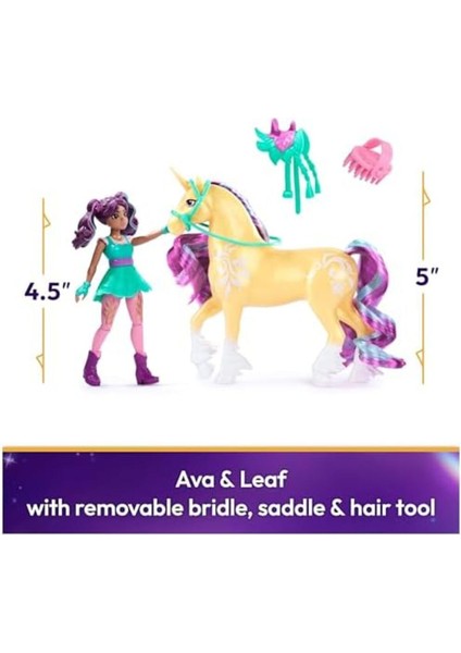 Luxury Derik Academy Ava ve Tek Boynuzlu At Leaf Seti – Sevilen Netflix Dizisinden Yaklaşık 12 cm Oriji 1 Adet