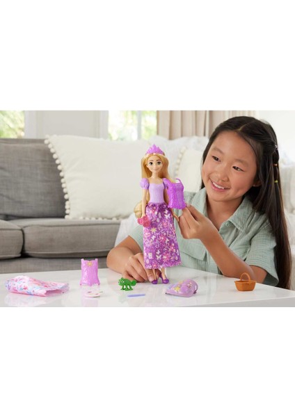 Luxury Disney Princess Fashion Doll Fashion Storytelling - Rapunzel - JBG09 1 Adet modelleri