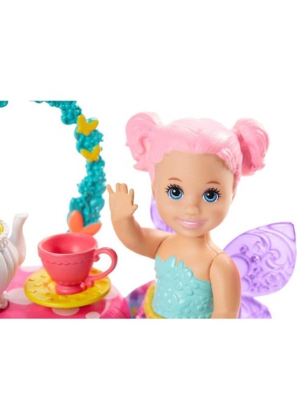 Luxury Dreamtopia Prenses Bebek ve Aksesuarları Oyun Seti GJK49 GJK50 Kelebek Kanatlı Çay Partisi 1 Adet