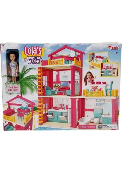 Luxury Lola'nın 3 Katlı Düşler Evi - Siyah Saçlı Lola 1 Adet