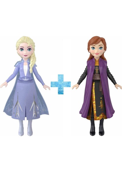 Luxury Elsa ve Anna 2'li Mini Figür Seti Hasbro Disney Frozen Karlar Ülkesi Kraliçesi Oyuncak Bebek Set 9cm 1 Adet