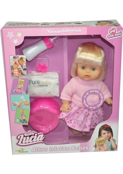 Luxury Pembe Elbiseli Türkçe Konuşan Altını Islatan Müzikli Kız Bebek - Baby Lovely 1 Adet fiyatları