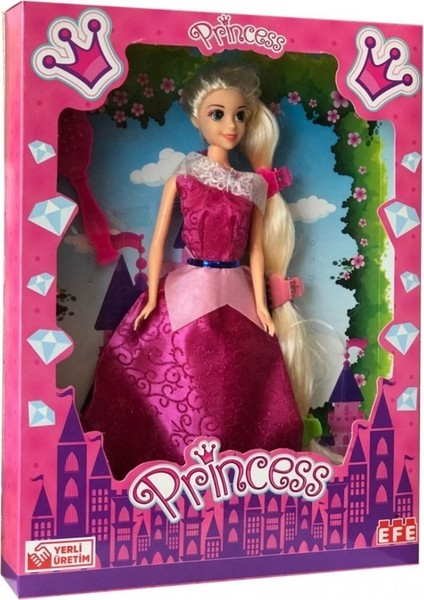 Luxury Uzun Saçlı Tokalı Taraklı Prenses Bebek Rapunzel Bebek 1 Adet fiyatları
