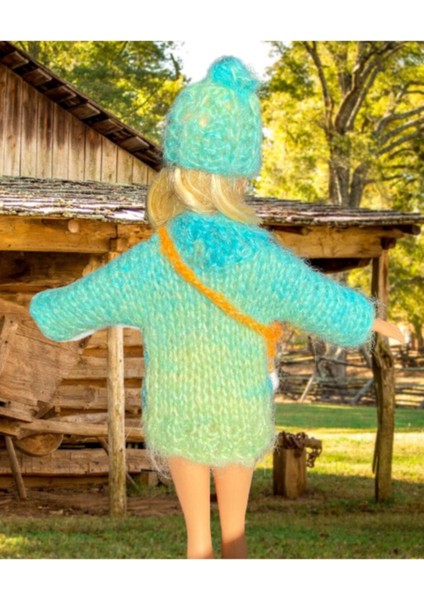 Luxury Barbie Bebek Için Handmade Kazak, Çanta ve Şapka 1 Adet