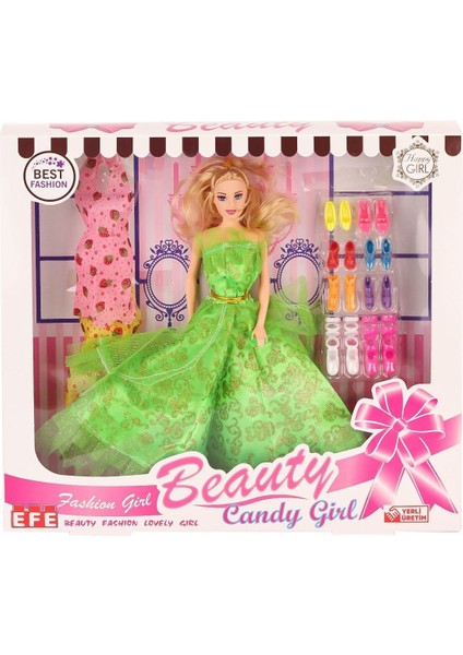 Luxury 207 Ayakkabı Setli Candy Girl Bebek -Efe Toys 1 Adet