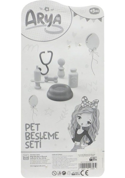 Luxury Arya Pet Bakım ve Pet Besleme Seti Kırmızı Puantiye Elbiseli 1 Adet