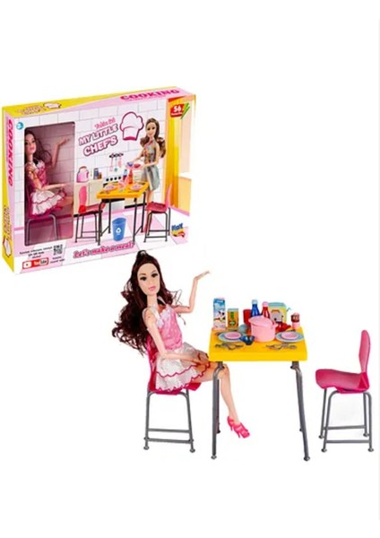Luxury Kyy Bebekli 56 Parça Mutfak Seti My Little & Chef 1 Adet