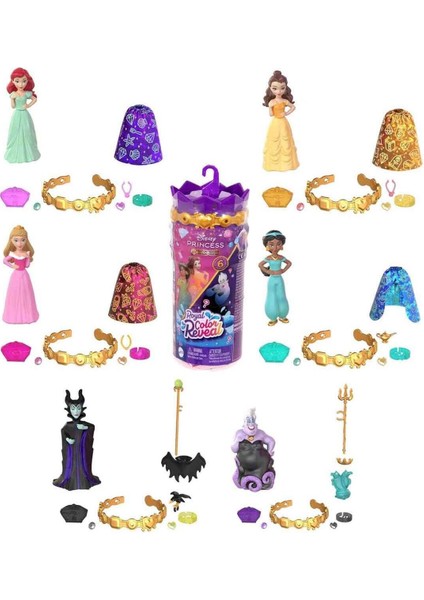 Luxury Disney Prenses Royal Color Reval Renk Değiştiren Bebek Sürpriz Paket HXH16 1 Adet