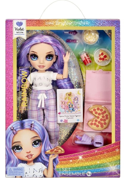 Luxury Rainbow High Jr. High Pijama Partisi Bebekleri Asst 2 - Mor 1 Adet