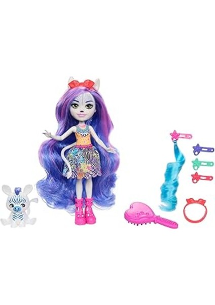 Luxury Enchantimals Zebra Zemirah ve Grainy ile Aksesuarları 1 Adet