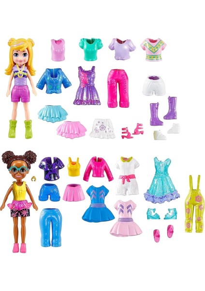 Luxury HKW10 Polly Pocket ve Arkadaşları Kombin Eğlencesi Oyun Seti 1 Adet