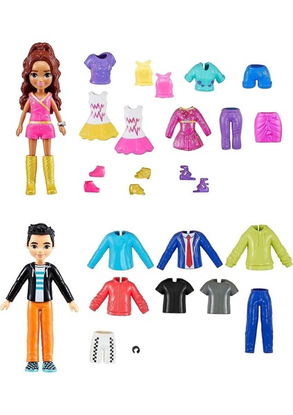 Luxury HKW10 Polly Pocket ve Arkadaşları Kombin Eğlencesi Oyun Seti 1 Adet