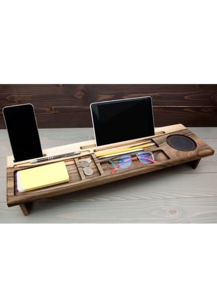 Luxury Ahşap Ofis Çalışma Masası Kalem Telefon Tablet Bilgisayar Masaüstü Organizer, Düzenleyici 1 Adet