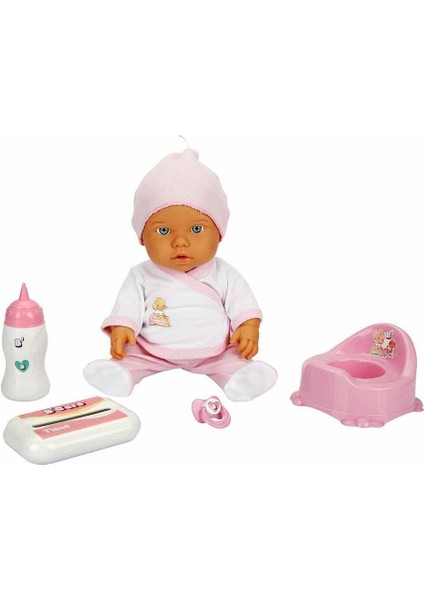 Luxury 30011 Bebelou Tuvalet Zamanı Sesli Bebek Seti 35 cm -Sunman 1 Adet