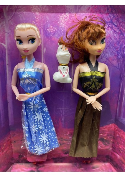 Luxury Frozen Elsa Bebek Anna ve Olaf Frozen Set 3 Lü Yeni Elsa Frozen Bebek Set 1 Adet