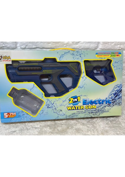 2 In 1 Elektrikli Su Tabancası Sesli ve Işıklı 35 cm