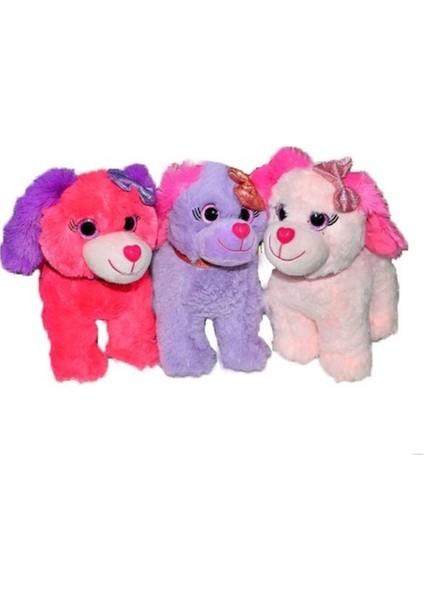 Luxury Peluş Köpek Oturan Renkli 25 cm 1 Adet Fiyatıdır 1 Adet