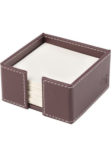 Luxury Küp Bloknotluk Suni Deri Masaüstü 10X10X5 cm 1 Adet