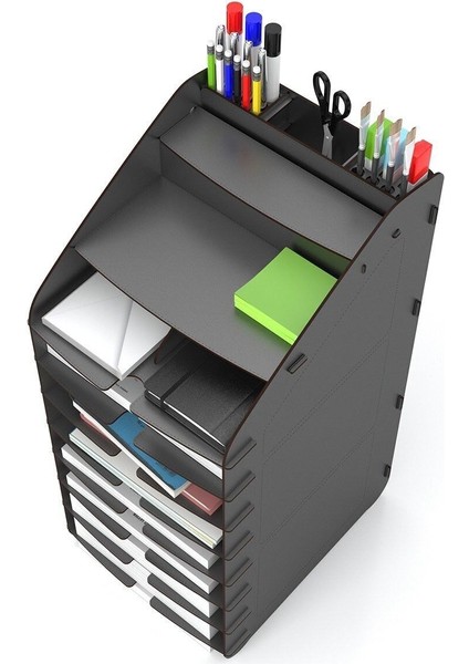 Luxury Design Otto Tower Masaüstü Organizer 10 Kat A4 Evrak Rafı 1 Adet