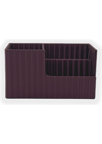 Luxury Deri Organizer Kalemlik Cosmos Bordo 20.5X12.5X10 cm 1 Adet modelleri