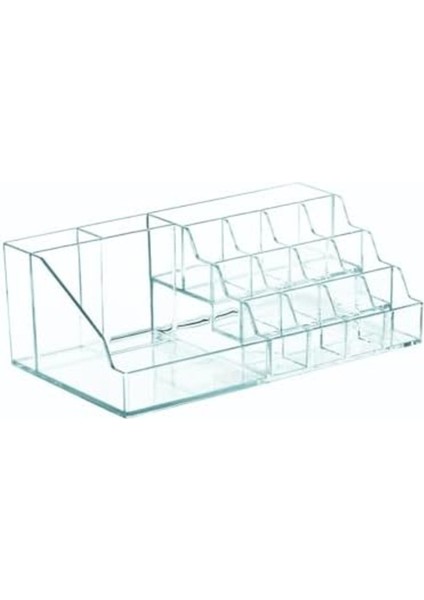 Luxury Derik ve Takı Düzenleyici Organizer- Şeffaf Kozmetik Organizer - Ruj Takı Oje Standı 3 Katlı F 1 Adet
