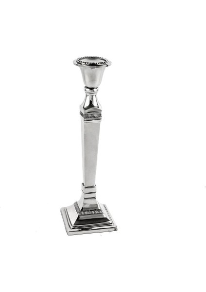 Luxury Gümüş Metal Şamdan 11X11X37CM 1 Adet