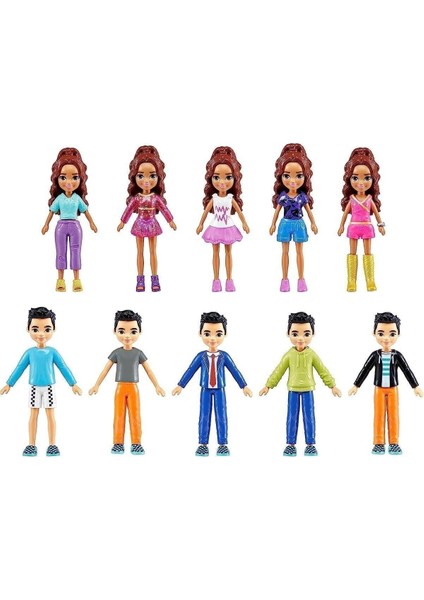 Luxury Sparkle Cove Adventure Dolls Polly Pocket 47 Parça Dev Kombin Kıyafet Oyun Seti 1 Adet