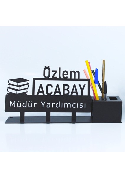 Luxury Müdür Yardımcısı Masaüstü Isimlik - Metal Masa Isimliği - Hediye Ofis Isimlik 1 Adet